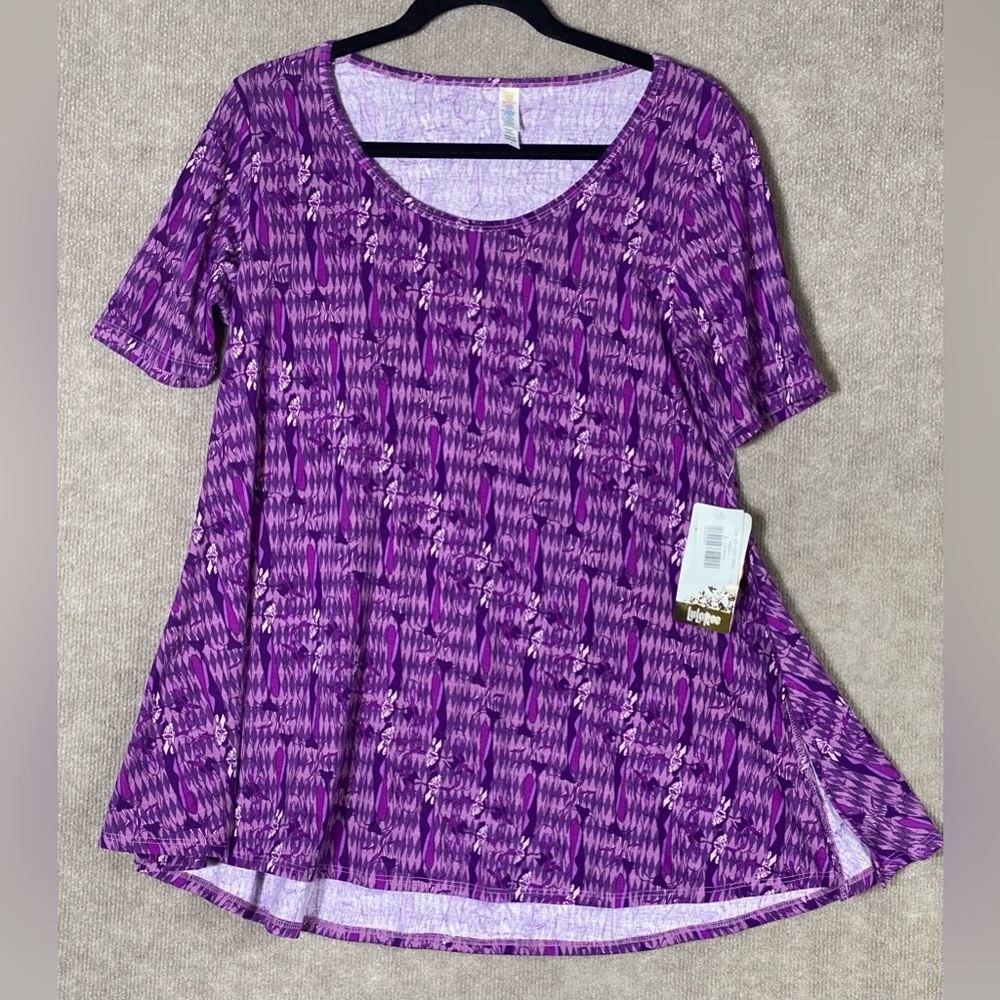 NWT Lularoe Disney Size Small T Shirt Purple Cruella DeVille 101 Dalmatians.